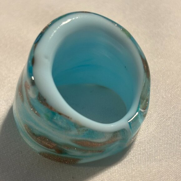 Murano Glass Ring - Size 7 - Picture 2 of 4